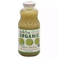Santa Cruz Organic Juice, Lime, 16 Ounce