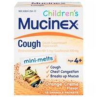 Mucinex Children'S Cough Mini-Melts, Orange Crã¨Me, 12 Each