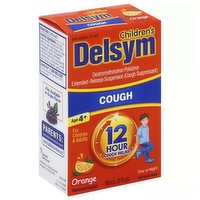 Delsym Children'S Cough Suppressant Liquid, 12 Hour Relief Day Or Night, Orange Flavored, 3 Ounce