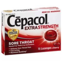 Cepacol S/t Max Numb Cherry, 16 Each