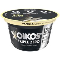 Oikos Triple Zero Greek Yogurt, Vanilla , 5.3 Ounce