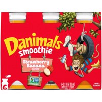 Dannon Danimals Swingin' Strawberry Banana Smoothies, 18.6 Ounce