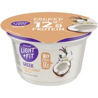 Dannon Light + Fit Greek Yogurt, Coconut, 5.3 Ounce