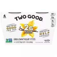 Two Good Yogurt Vanilla 4pk, 21.2 Ounce