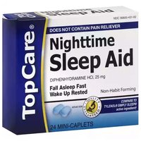 Top Care Nighttime Sleep Aid Mini Caplets, 24 Each