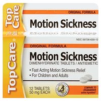 Top Care Motion Sickness Tab, 12 Each
