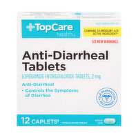 TopCare Health 2 mg Anti-Diarrheal Caplets, 12 Each