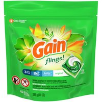 Gain Flings! 3-In-1 Detergent Pacs, Original, 16 Each