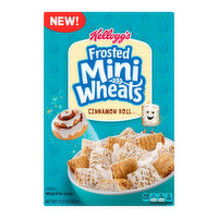 Frosted Mini Wheats Breakfast Cereal, High Fiber Cereal, Cinnamon Roll, 14.3 Ounce