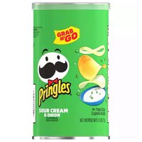 Pringles Potato Chips, Sour Cream & Onion, 2.5 Ounce