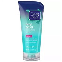 Clean & Clear Exfoliating Facial Scrub, Deep Action, Oil-Free, 5 Ounce