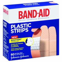 Band-Aid Plastic Strips Adhesive Bandages, 60 Each