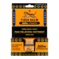 Tiger Balm Ultra Strength Pain Relieving Ointment, 0.63 Ounce