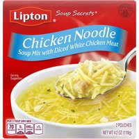 Lipton Soup, Chicken Noodle with Meat, 2 Each