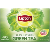 Lipton Natural Green Tea Bags, 40 Each