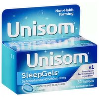 Unisom Sleep Gels, 50 mg, Soft Gels, 32 Each