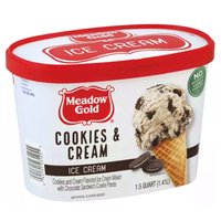 Meadow Gold Ice Cream, Cookies 'N Cream, 48 Ounce