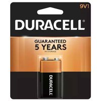 Duracell Coppertop Alkaline Battery, 9V, 1 Each