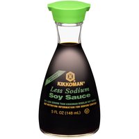 Kikkoman Soy Sauce, Less Sodium, 5 Ounce