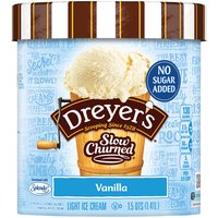 Dreyer's Light Slow Churned Ice Cream, No Sugar Added, Vanilla, 48 Ounce
