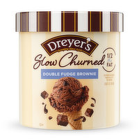 Dreyer's Slow Churned Double Fudge Brownie Light Ice Cream, 48 Oz, 48 Ounce