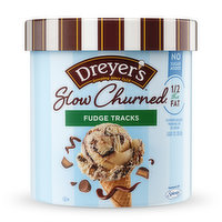 Dreyer's Slow Churned Fudge Tracks No Sugar Added Light Ice Cream, 48 Ounce