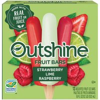 Outshine Frozen Fruit Bars, Strawberry, Lime & Raspberry, 12 Each