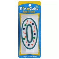 Dec A Cake Numeral Candle, 0, 0.83 Ounce