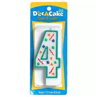 Dec A Cake Numeral Candle, 4, 0.75 Ounce