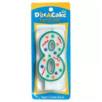 Dec A Cake Numeral Candle, 8, 0.91 Ounce