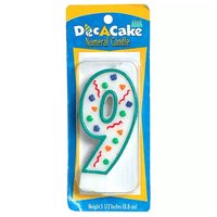 Dec A Cake Numeral Candle, 9, 0.8 Ounce