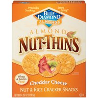 Blue Diamond Almond Nut-Thins Cracker, Cheddar Cheese, 4.25 Ounce