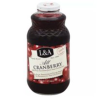 L&A  All Cranberry Juice, 32 Ounce