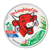 The Laughing Cow Creamy Garlic & Herb Spreadable Cheese Wedges, 8 count, 5.4 Ounce