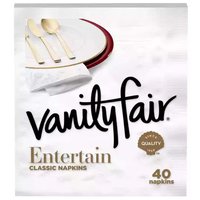 Vanity Fair Entertain Classic Napkins, 40 Each