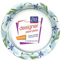 Best Yet Designer Plates, 24 Each