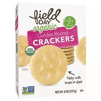 Field Day Organic Golden Round Crackers, 8 Ounce