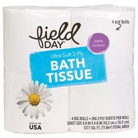 Field Day Ultra Bath Tissue, 2-Ply, 4 Each