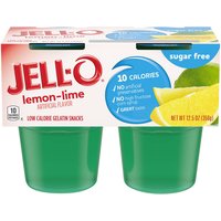 Jello Sugar Free Lemon-Lime Gelatin Snacks (Pack of 4), 12.5 Ounce