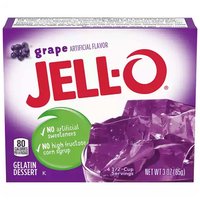 Jell-O Instant Gelatin Mix, Grape, 3 Ounce