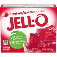 Jell-O Strawberry Banana Instant Gelatin Mix, 3 Ounce