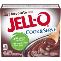 Jell-O Cook and Serve Pudding, Chocolate, 3.4 Ounce