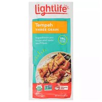 Lightlife Organic Tempeh, 3 Grain, 8 Ounce