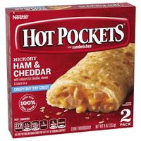 Hot Pockets Hickory Ham & Cheddar Sandwiches, 9 Ounce