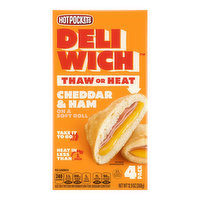 Hot Pockets Deliwich Cheddar and Ham, 4 Each