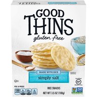 Good Thins Simply Salt Gluten Free Rice Crackers, 3.5 Ounce