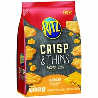 RITZ Crisp and Thins Cream Cheese and Onion Chips, 7.1 oz, 7.1 Ounce