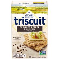 Triscuit Cracked Pepper & Olive Oil Whole Grain Wheat Crackers, 8.5 Ounce