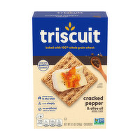 Triscuit Cracked Pepper & Olive Oil Whole Grain Wheat Crackers, 8.5 Ounce