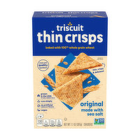 Triscuit Thin Crisps Original Whole Grain Vegan Crackers, 7.1 Ounce